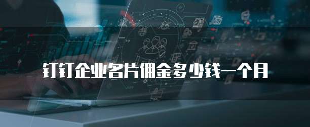钉钉企业名片佣金多少钱一个月
