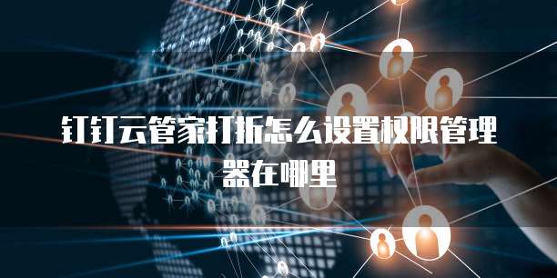 钉钉云管家打折怎么设置权限管理器在哪里