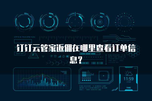 钉钉云管家返佣在哪里查看订单信息？