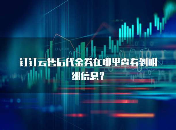 钉钉云售后代金券在哪里查看到明细信息?