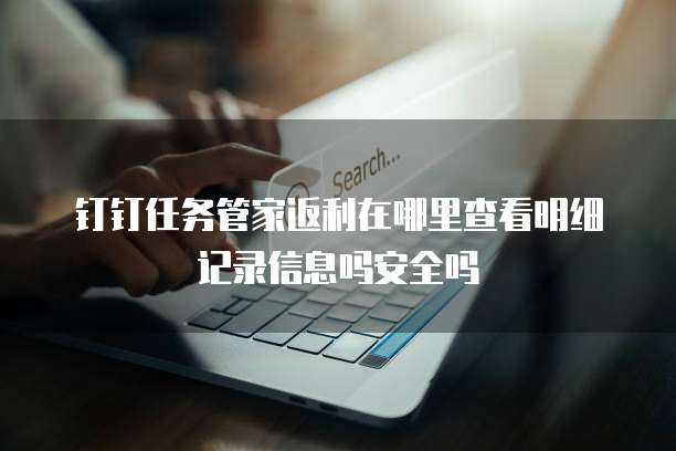 钉钉任务管家返利在哪里查看明细记录信息吗安全吗