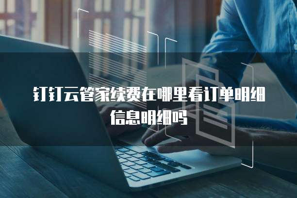 钉钉云管家续费在哪里看订单明细信息明细吗