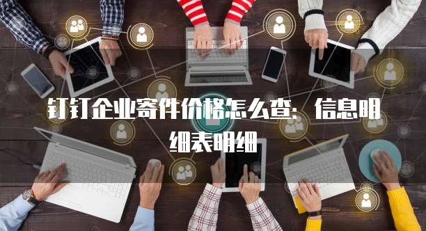 钉钉企业寄件价格怎么查:信息明细表明细