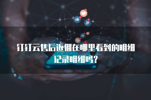 钉钉云售后返佣在哪里看到的明细记录明细吗？