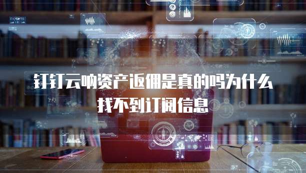 钉钉云呐资产返佣是真的吗为什么找不到订阅信息