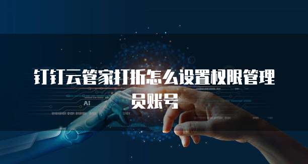 钉钉云管家打折怎么设置权限管理员账号