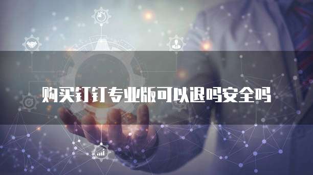 购买钉钉专业版可以退吗安全吗