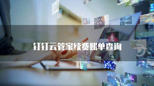 钉钉云管家续费账单查询
