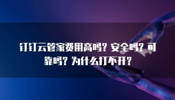 钉钉云管家费用高吗?安全吗?可靠吗?为什么打不开?