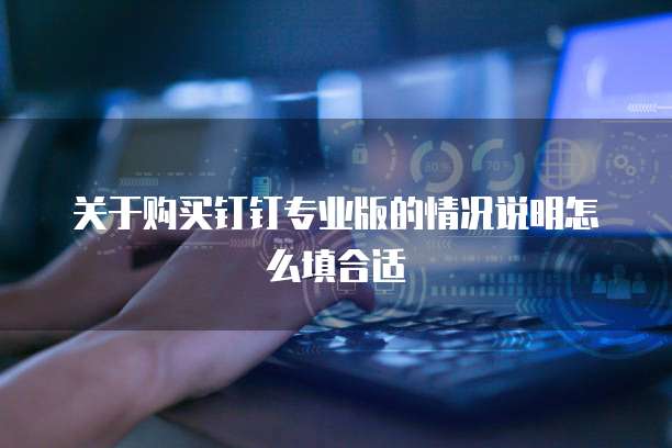 关于购买钉钉专业版的情况说明怎么填合适