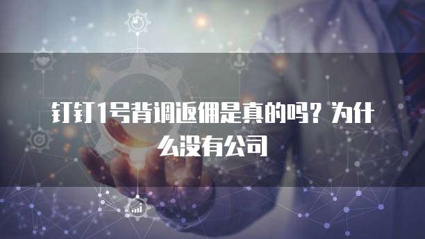 钉钉1号背调返佣是真的吗?为什么没有公司