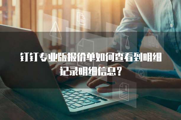 钉钉专业版报价单如何查看到明细记录明细信息？