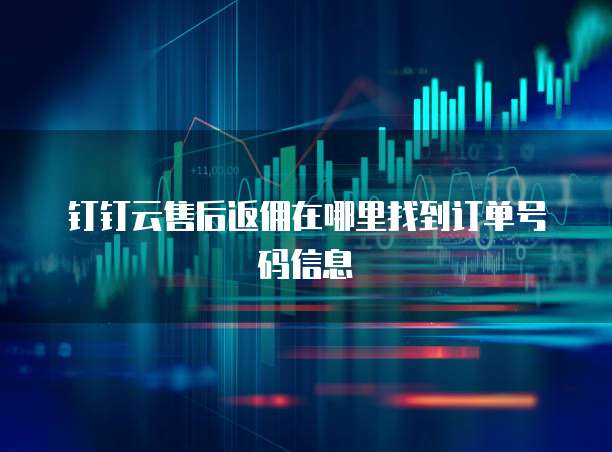钉钉云售后返佣在哪里找到订单号码信息
