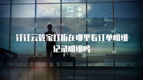钉钉云管家打折在哪里看订单明细记录明细吗