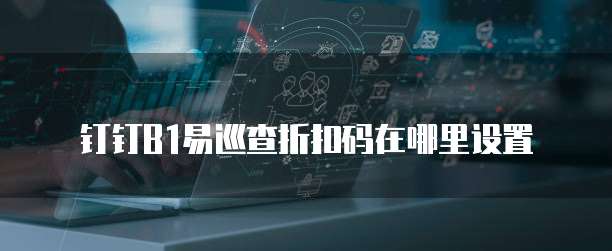钉钉B1易巡查折扣码在哪里设置