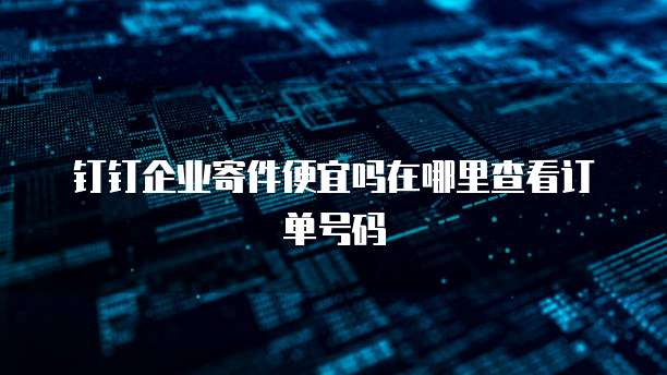 钉钉企业寄件便宜吗在哪里查看订单号码