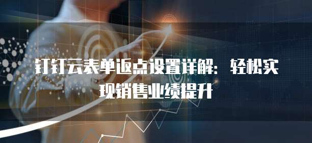 钉钉云表单返点设置详解:轻松实现销售业绩提升