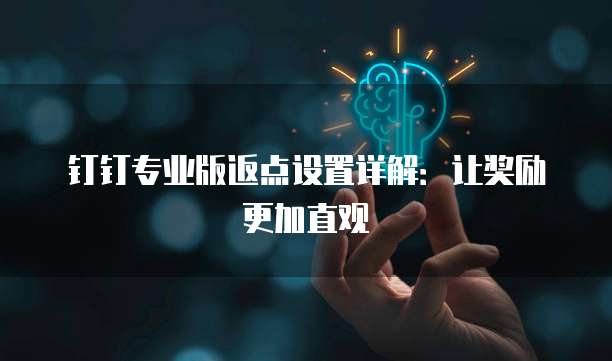 钉钉专业版返点设置详解：让奖励更加直观