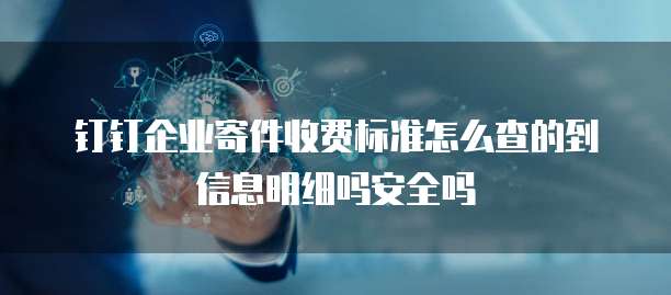 钉钉企业寄件收费标准怎么查的到信息明细吗安全吗