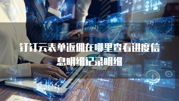 钉钉云表单返佣在哪里查看进度信息明细记录明细