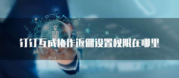 钉钉互成协作返佣设置权限在哪里