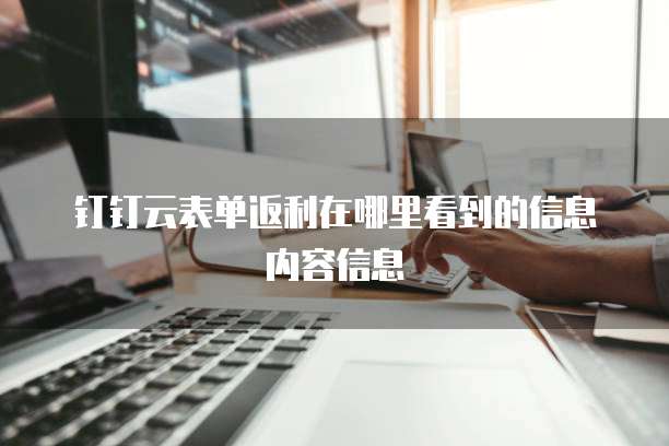 钉钉云表单返利在哪里看到的信息内容信息