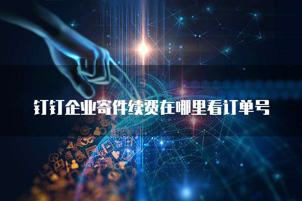 钉钉企业寄件续费在哪里看订单号