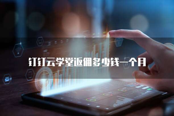 钉钉云学堂返佣多少钱一个月