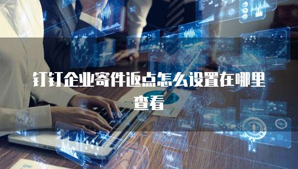 钉钉企业寄件返点怎么设置在哪里查看
