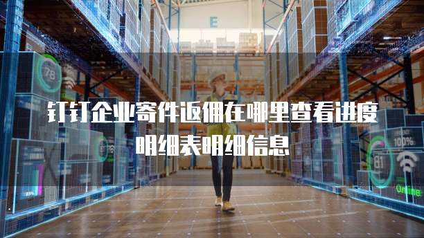 钉钉企业寄件返佣在哪里查看进度明细表明细信息