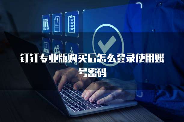 钉钉专业版购买后怎么登录使用账号密码