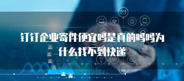 钉钉企业寄件便宜吗是真的吗吗为什么找不到快递