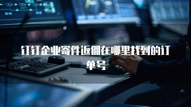 钉钉企业寄件返佣在哪里找到的订单号