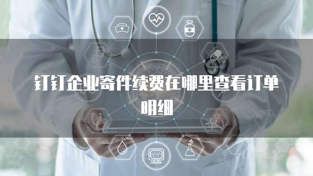 钉钉企业寄件续费在哪里查看订单明细