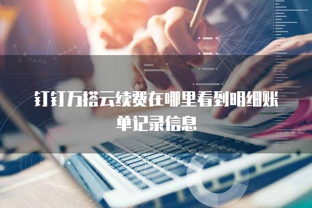 钉钉万搭云续费在哪里看到明细账单记录信息