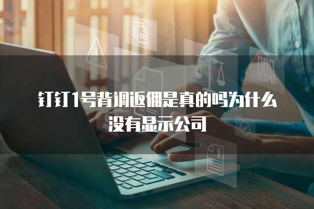 钉钉1号背调返佣是真的吗为什么没有显示公司