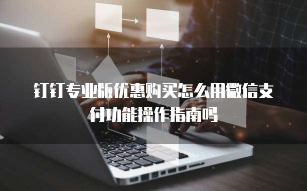 钉钉专业版优惠购买怎么用微信支付功能操作指南吗