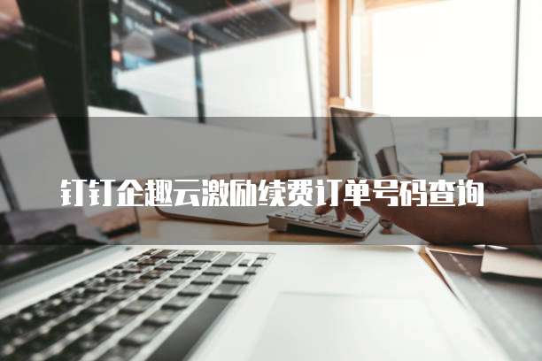 钉钉企趣云激励续费订单号码查询