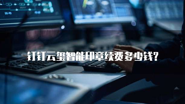 钉钉云玺智能印章续费多少钱?