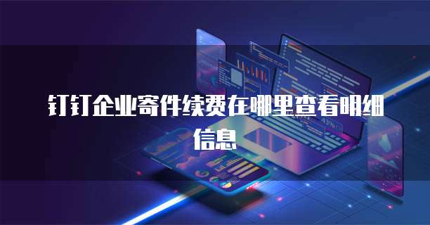 钉钉企业寄件续费在哪里查看明细信息