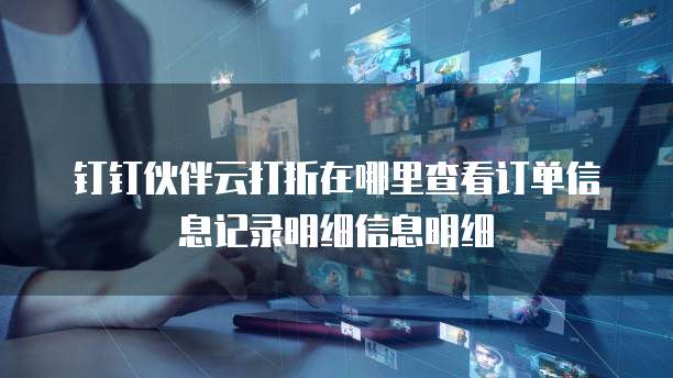 钉钉伙伴云打折在哪里查看订单信息记录明细信息明细