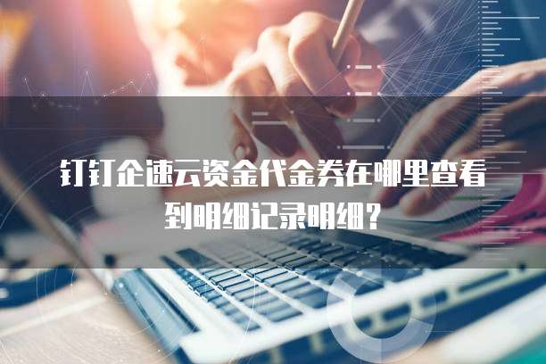 钉钉企速云资金代金券在哪里查看到明细记录明细?