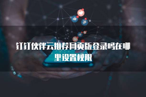 钉钉伙伴云推荐网页版登录吗在哪里设置权限