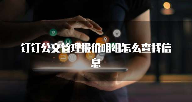 钉钉公文管理报价明细怎么查找信息