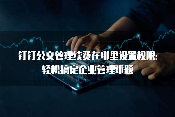 钉钉公文管理续费在哪里设置权限：轻松搞定企业管理难题