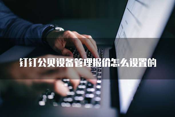 钉钉公贝设备管理报价怎么设置的