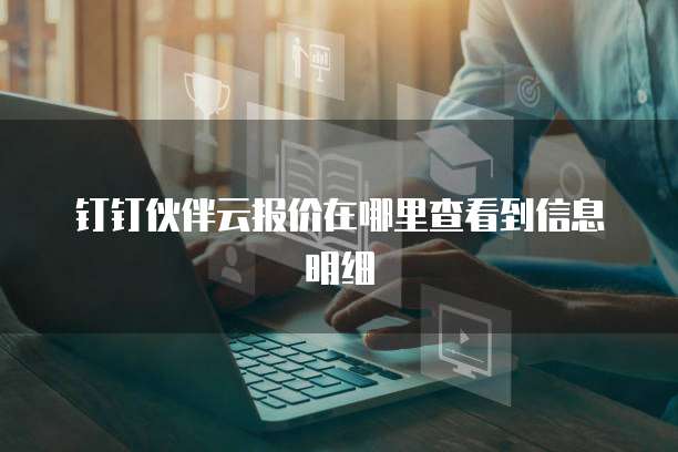 钉钉伙伴云报价在哪里查看到信息明细