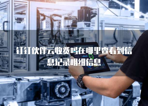 钉钉伙伴云收费吗在哪里查看到信息记录明细信息