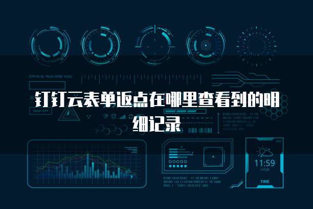 钉钉云表单返点在哪里查看到的明细记录