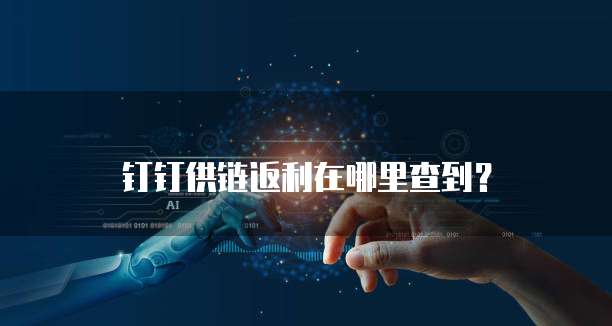 钉钉供链返利在哪里查到？